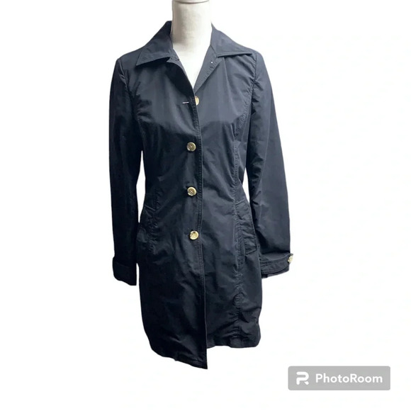 Eddie Bauer black/tan button up light jacket size small true to size - Picture 1 of 7